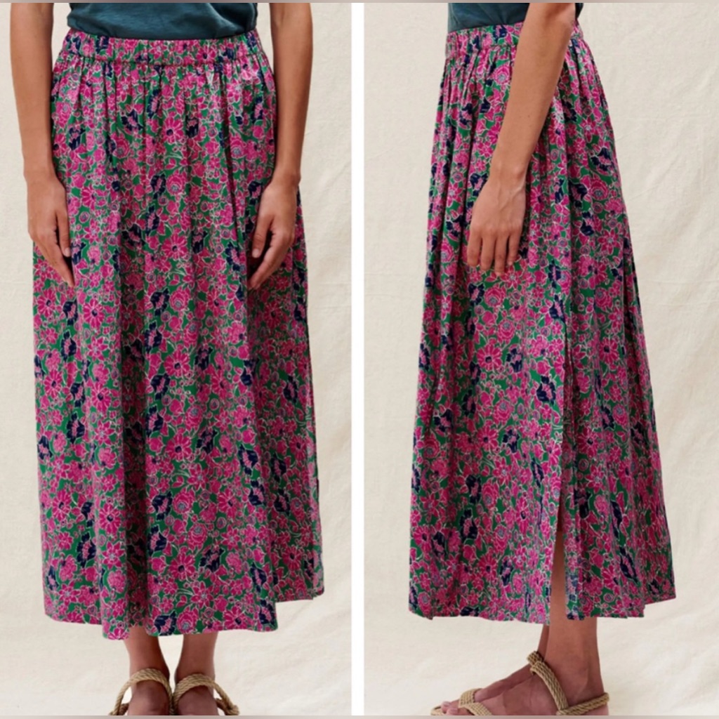 Nwot Sundry Women’s Ditsy Skirt Floral Sage Print Green Pink Sz 1 Or Small